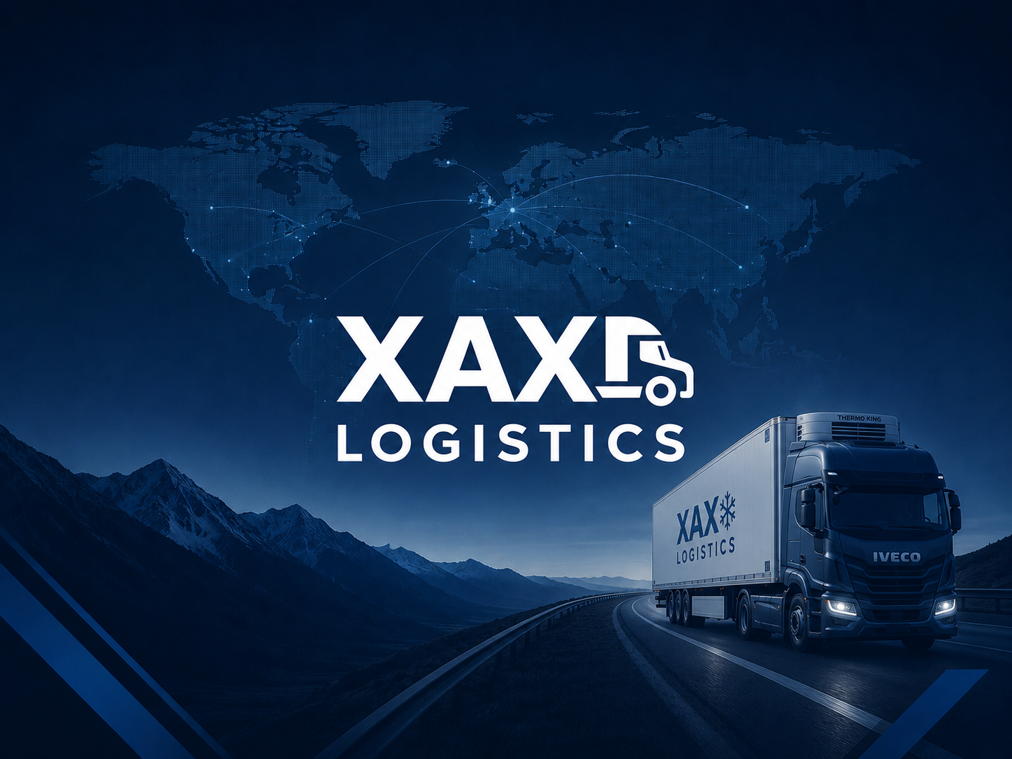 XAX Logistics truck on an international route